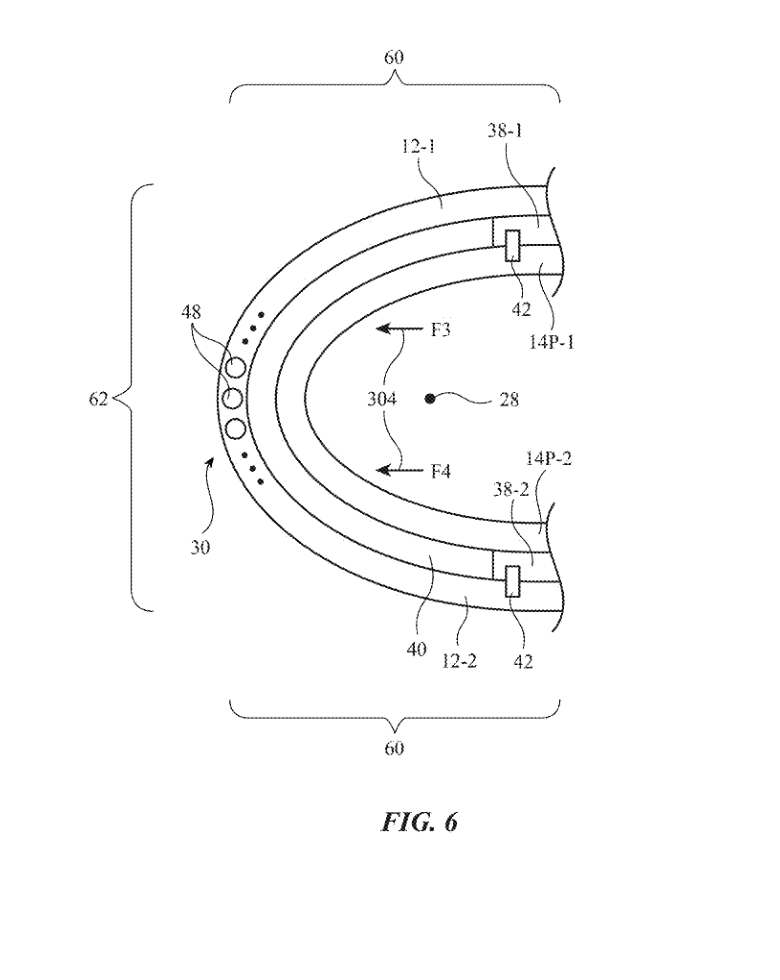 When folded, the proposed compression assembly pushes the display into the hinge region. Fig. 6, original publication PDF page 6.