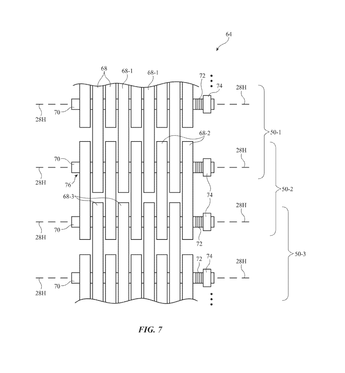Interleaved hinge leaves around parallel shafts. Fig. 7, original May 28, 2026 publication, PDF page 8.